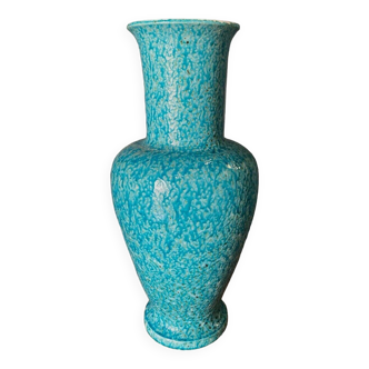 Asiatides ceramic vase blue background 1960