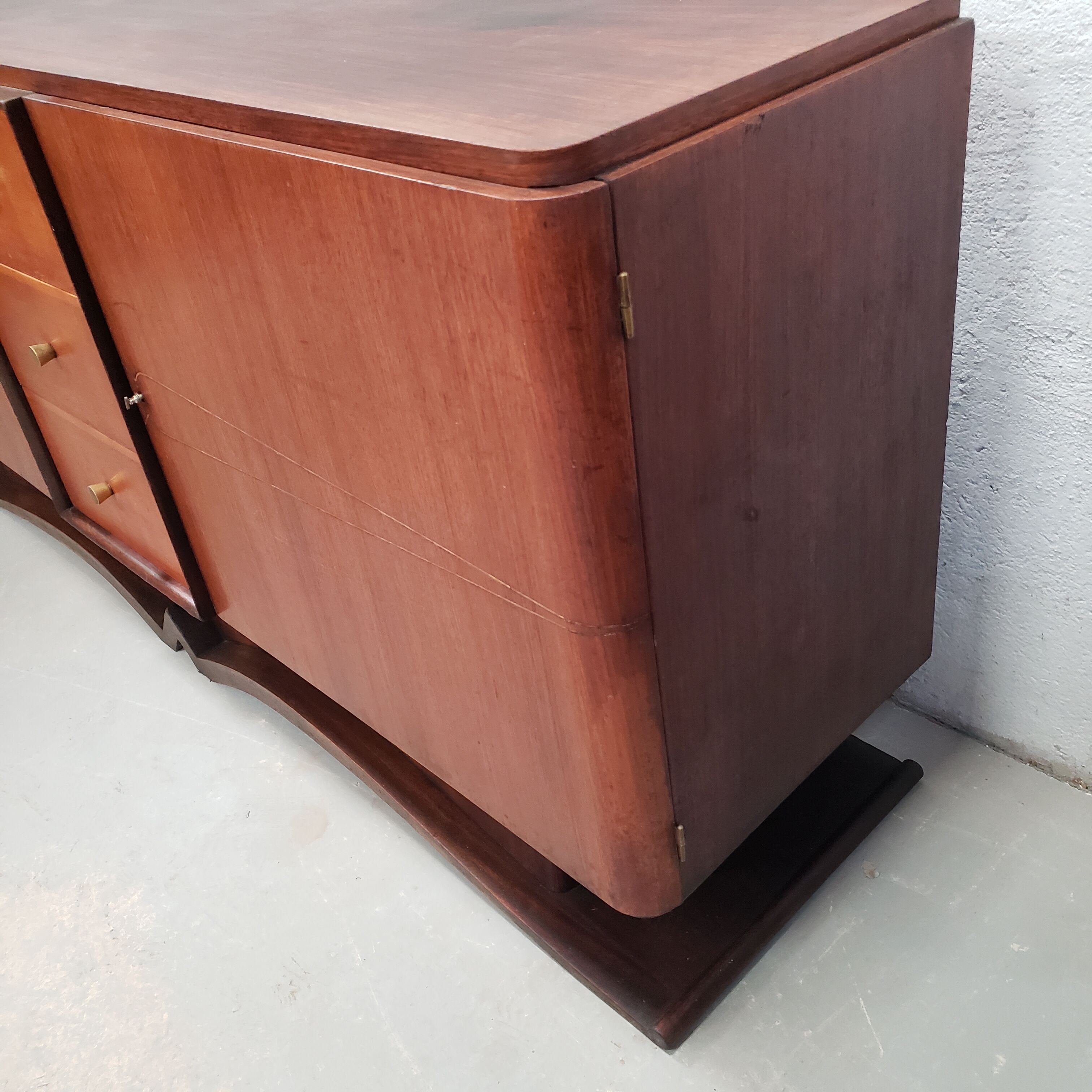Enfilade art deco in vintage rosewood