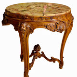 Louis XV Style Walnut Pedestal Table