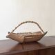 Basket / fruit bowl in wood and bamboo, France 1950