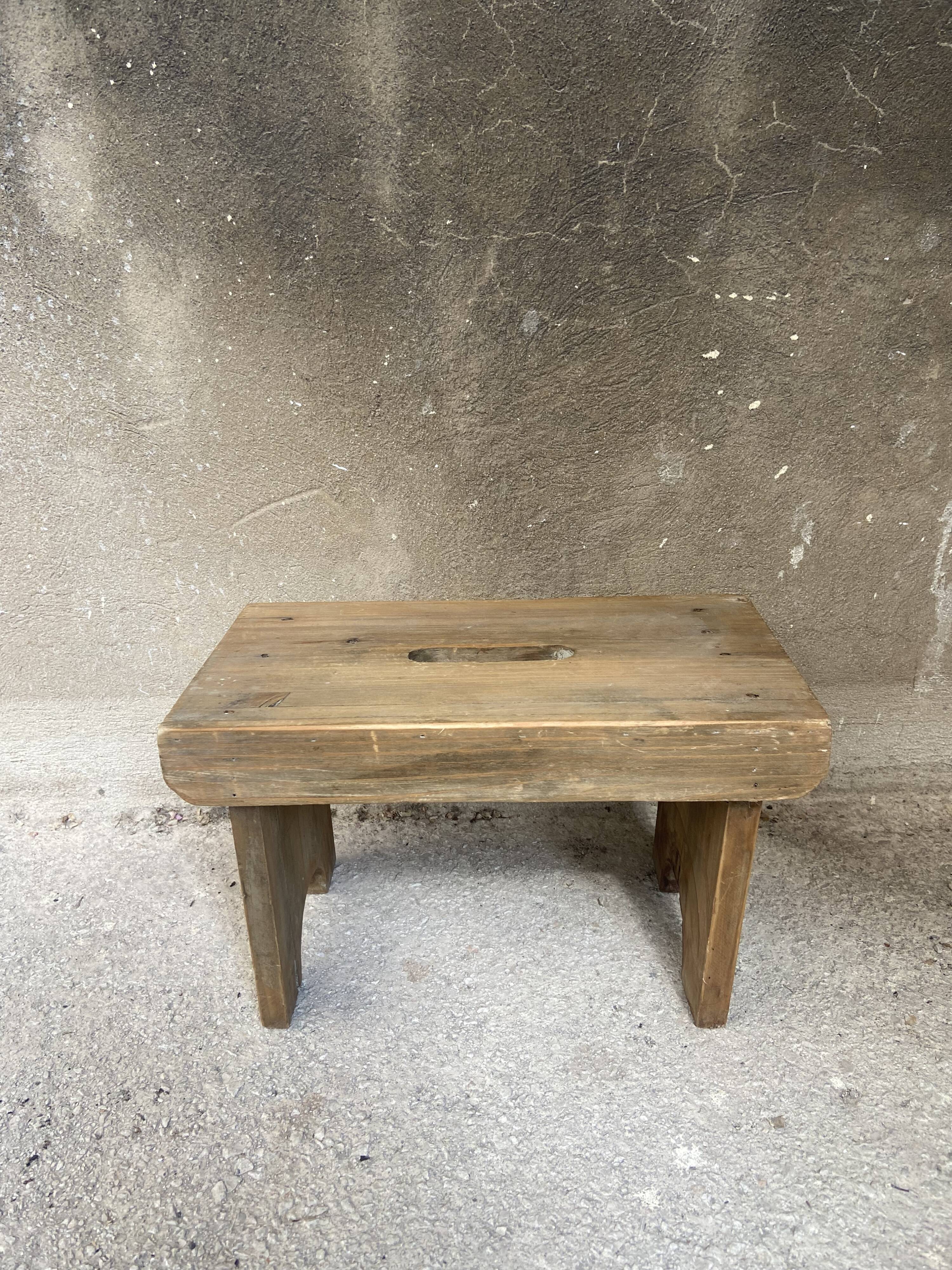 Rustic wooden bench