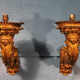 Pair of wall light  bronze "Torches / torches" early twentieth century
