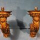 Pair of wall light  bronze "Torches / torches" early twentieth century