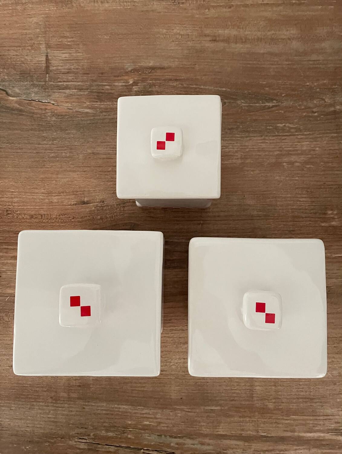 Pots of flour, sugar, coffee