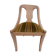 1 ancienne chaise gondole EMPIRE dit Tonneau . PONCEE et laissée brut