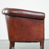 sheepskin leather club armchair
