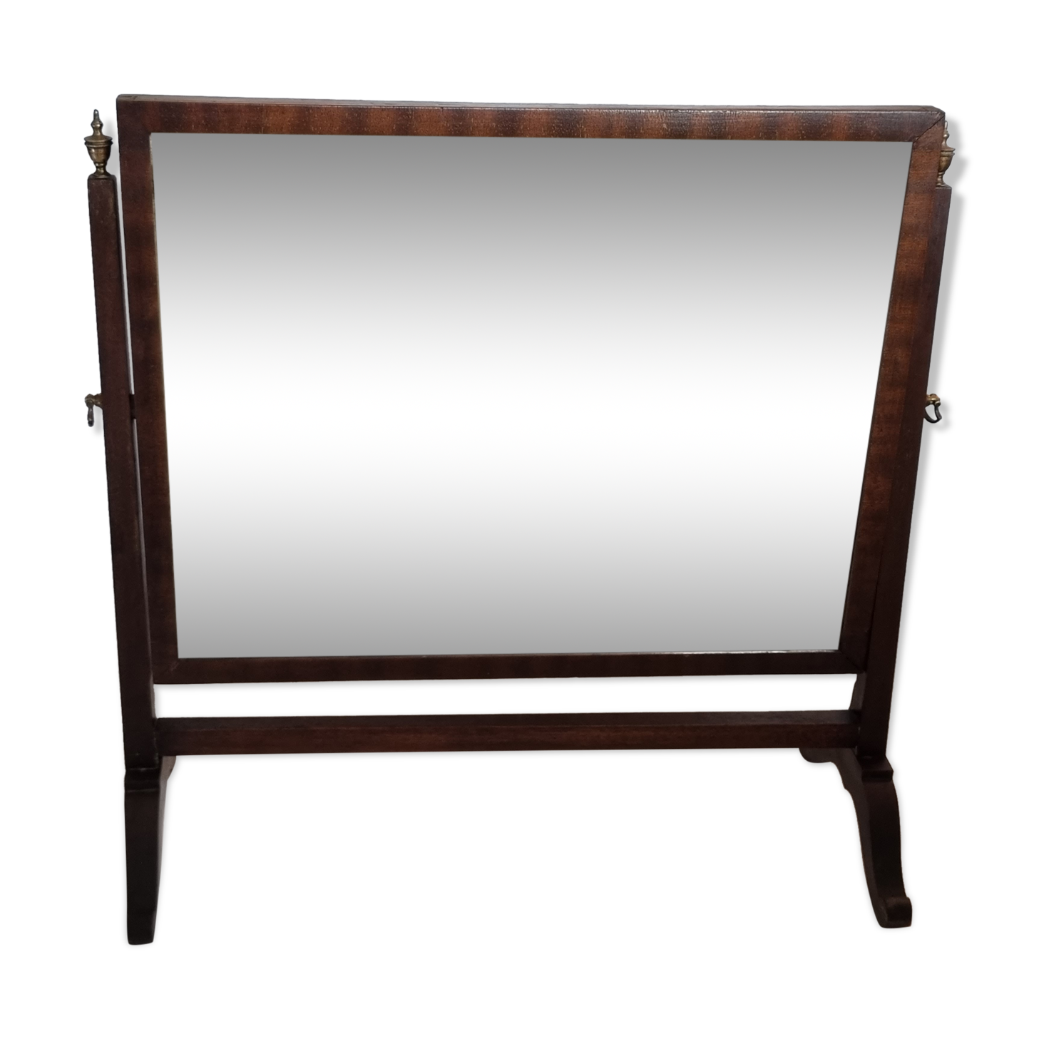 Adjustable empire style table horse mirror in mahogany, 52 cm