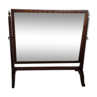 Adjustable empire style table horse mirror in mahogany, 52 cm