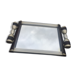 Plateau miroir à verre à liqueur « art nouveau »