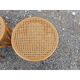3 tabourets bois et cannage