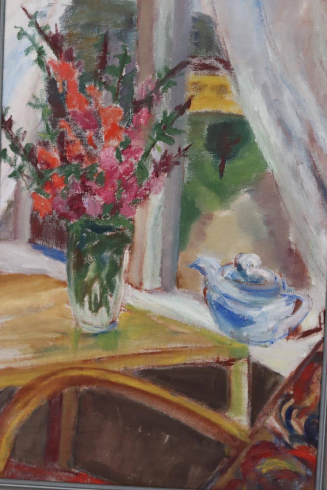 Flowers and teapot