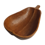 Coupe à fuits en bois sculpté en forme de poire