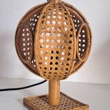 Paire de lampes de chevet bambou
