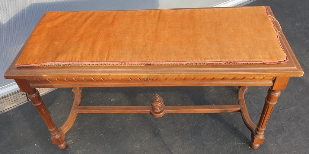 Louis XVI double-style canne piano bench