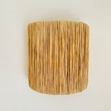 Raffia wall lamp