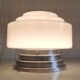 Mazda style Bauhaus opaline globe ceiling light - 1930s/40s
