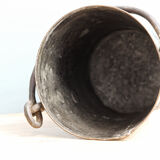 Small hammered bucket, copper, wrought iron