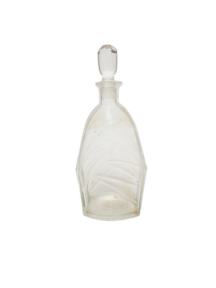 Carafe Art Déco de la verrerie Bolesław Morawski, Pologne, années 1930