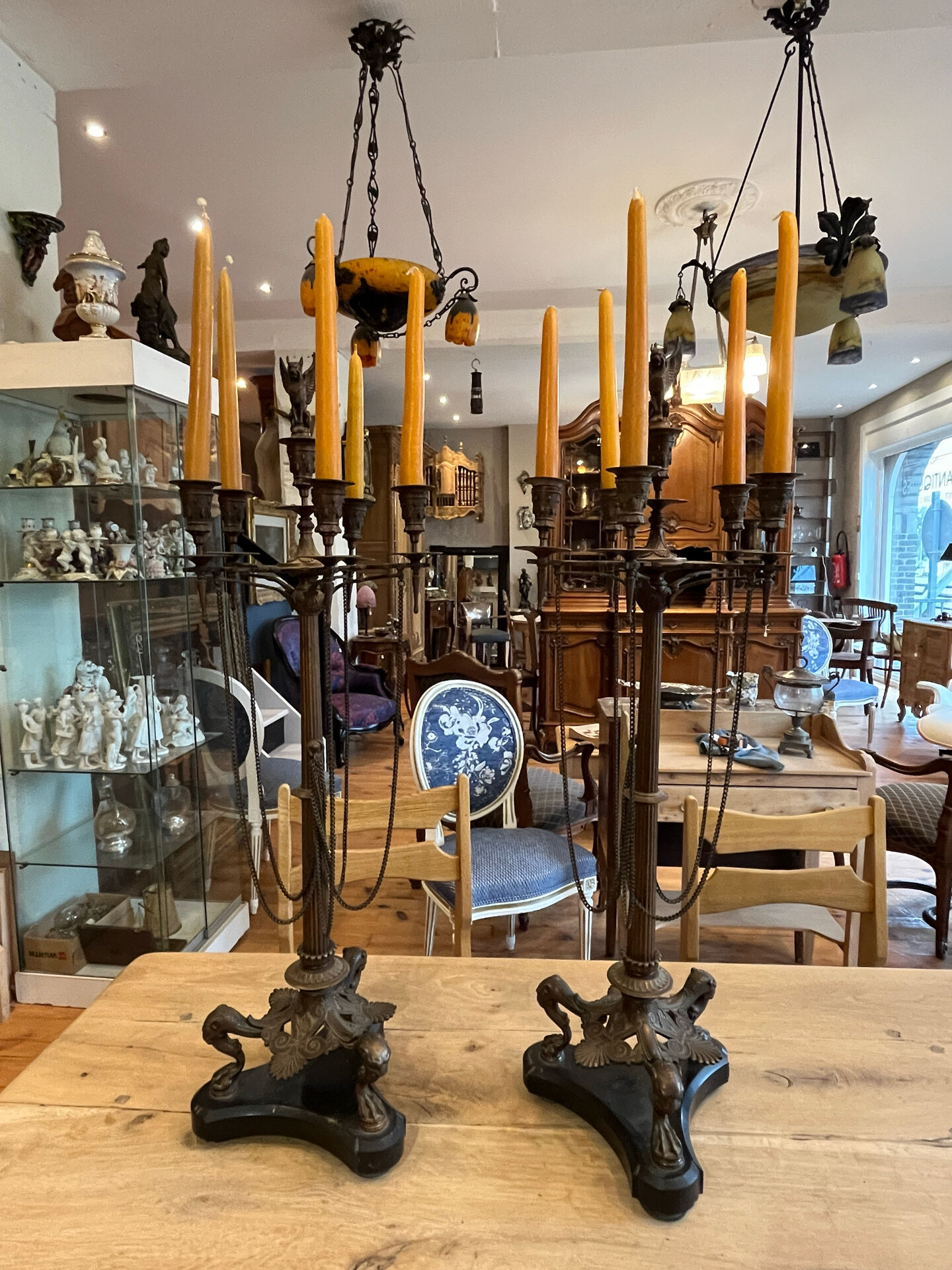 Pair of bronze candelabra Napoleon III