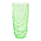 Vase Okulus, moderne du milieu du siècle, en verre turquoise, Ząbkowice, Pologne, années 1970.