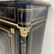 Meuble Napoléon III a une porte en bois noir et marquetrie de laiton XIX si