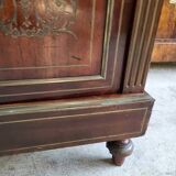Napoleon iii library showcase with brass marquetry in mahogany from the 19th c. n°1