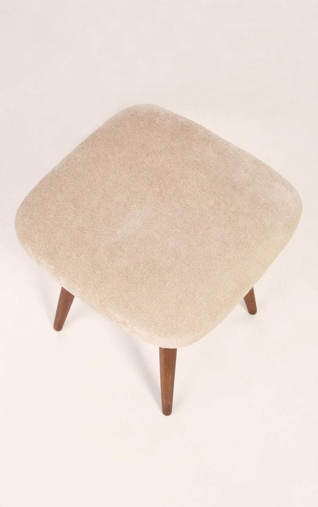 Tabouret Beige Mid-Century Modern, Europe, années 1960