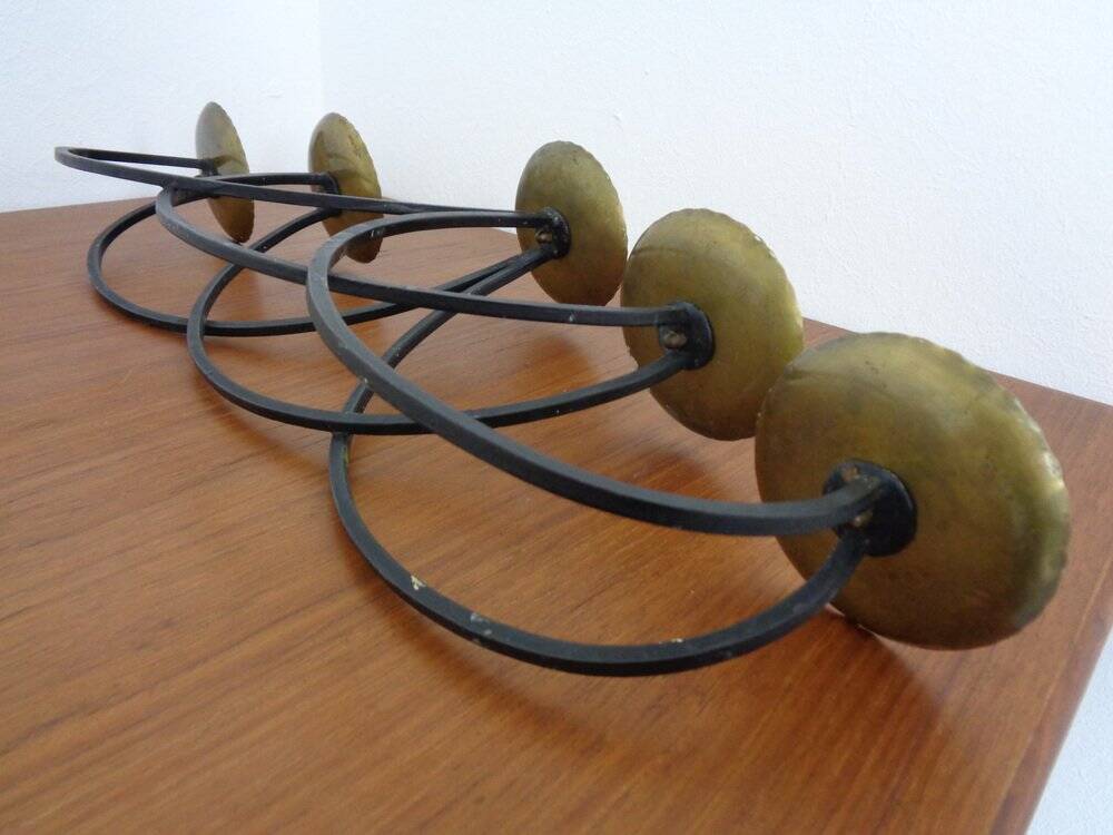 Brutalist Iron Candleholder, 1960s
