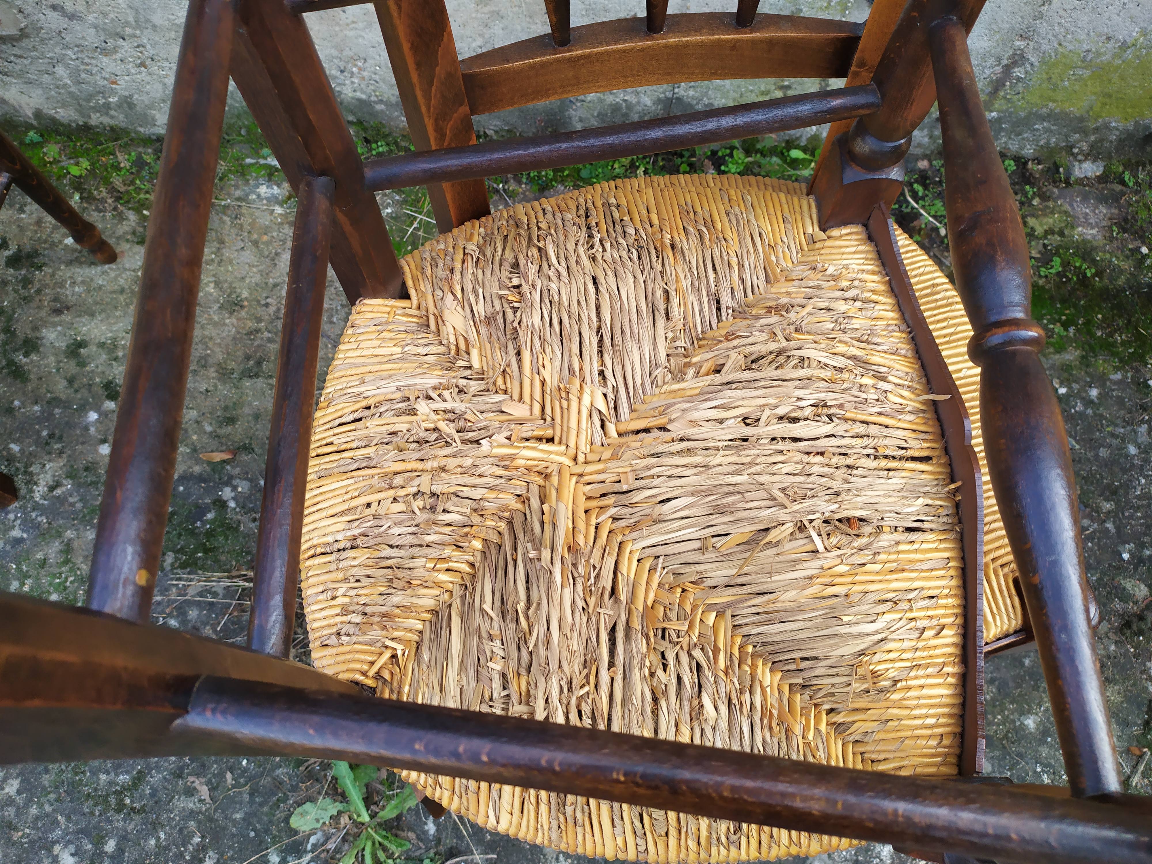 Chaises paillés rustique