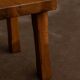 Brutalist Solid Oak Nesting Tables (Set of 3) – Dutch 1970s
