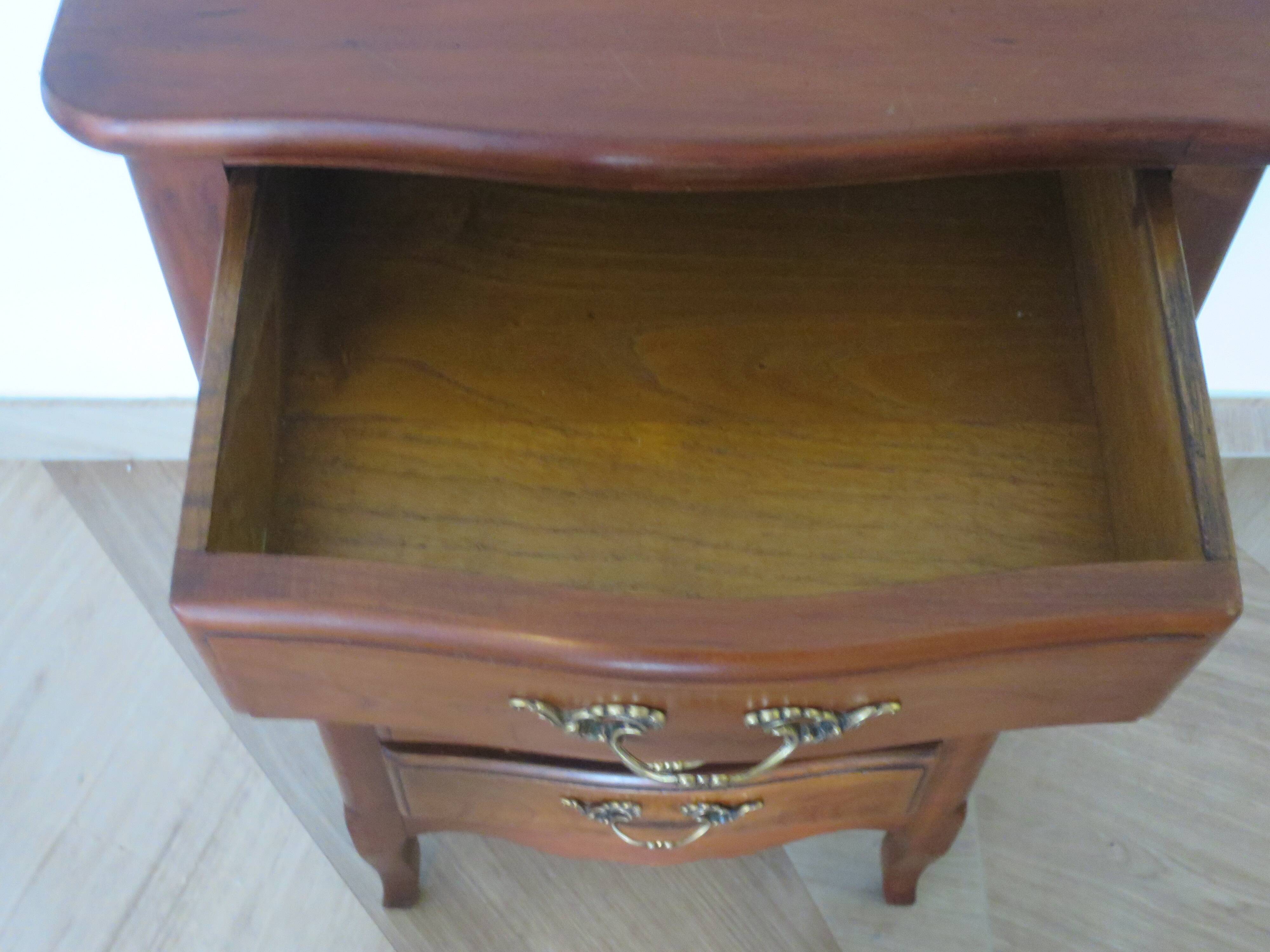 Small weekly organizer - small chest of drawers - 5 drawers - Louis XV style - cherry color