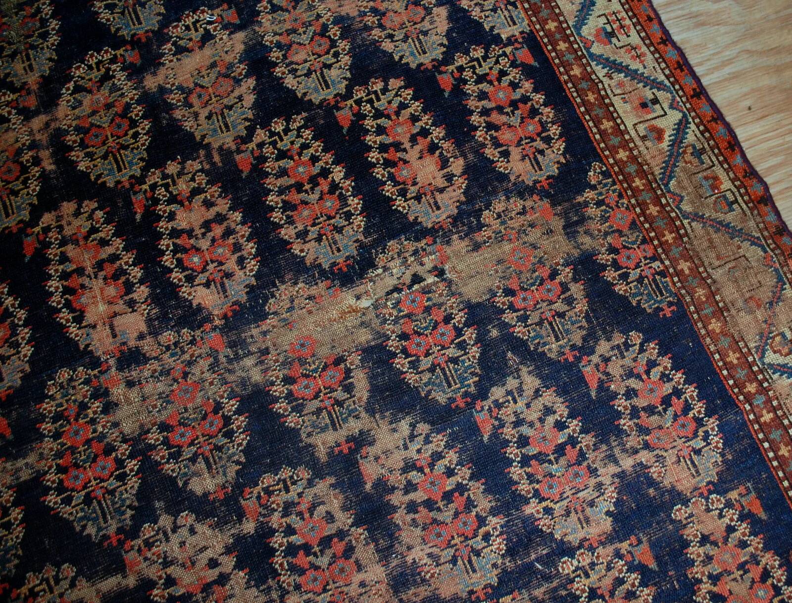 Tapis couloir antique fait main collectible du Nord-Ouest persan 5,2' x 10,7' (158 cm x 326 cm) années 1830 - 1B549