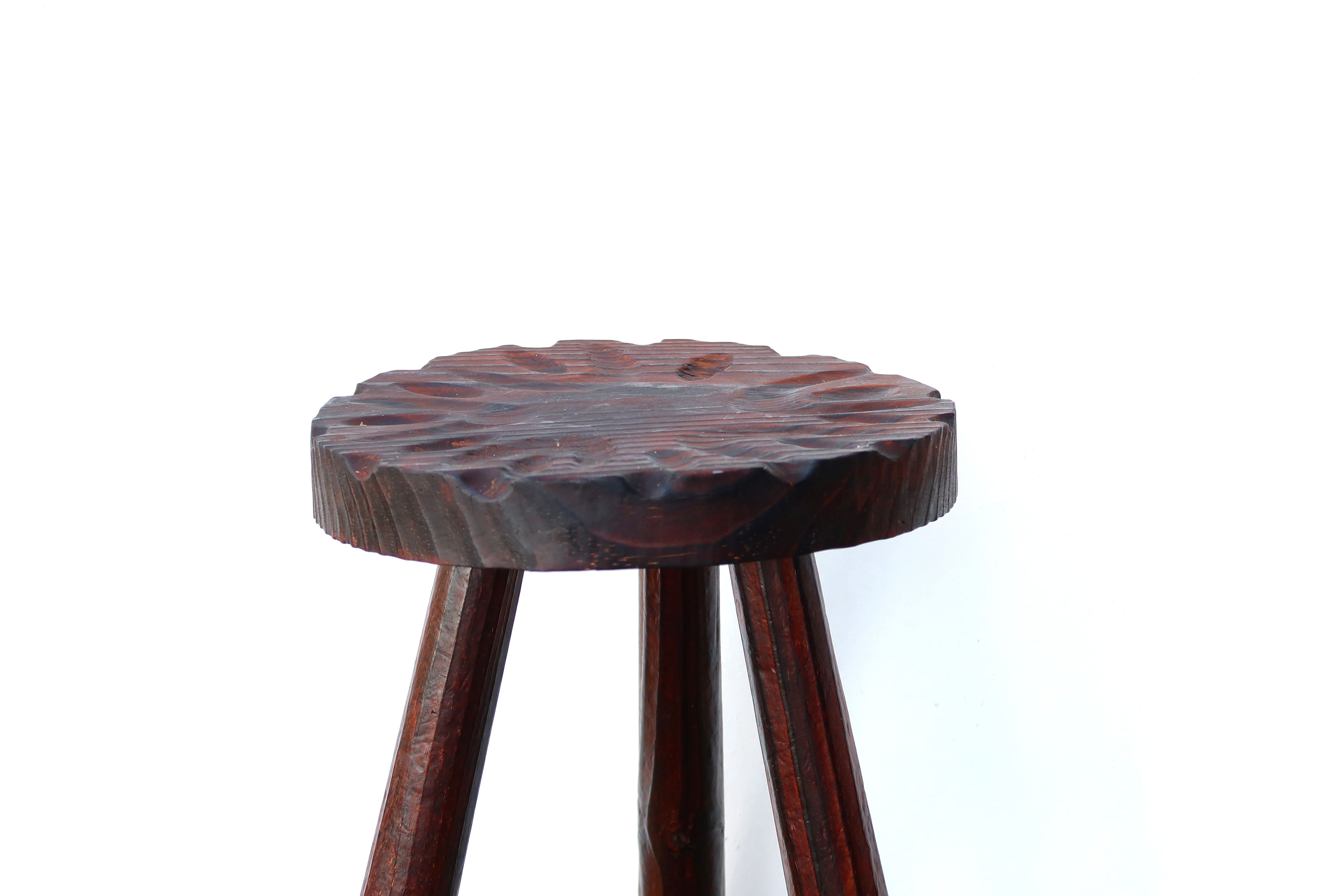 Wooden tripod stool, 1950s