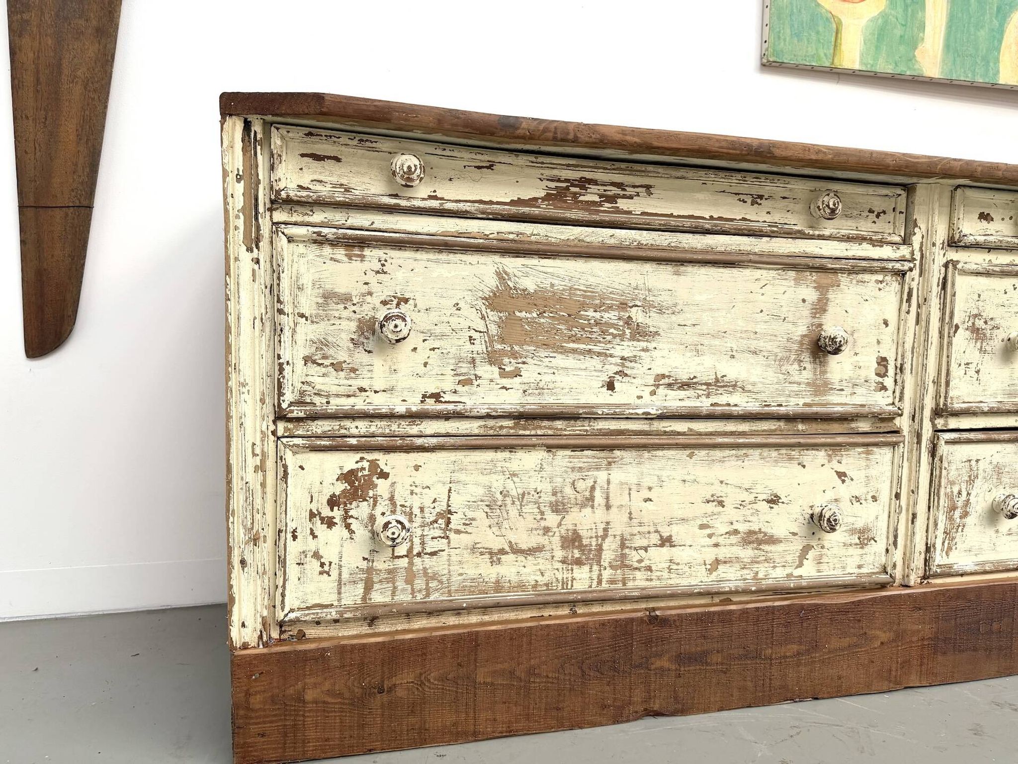 Large antique haberdashery cabinet, circa 1900