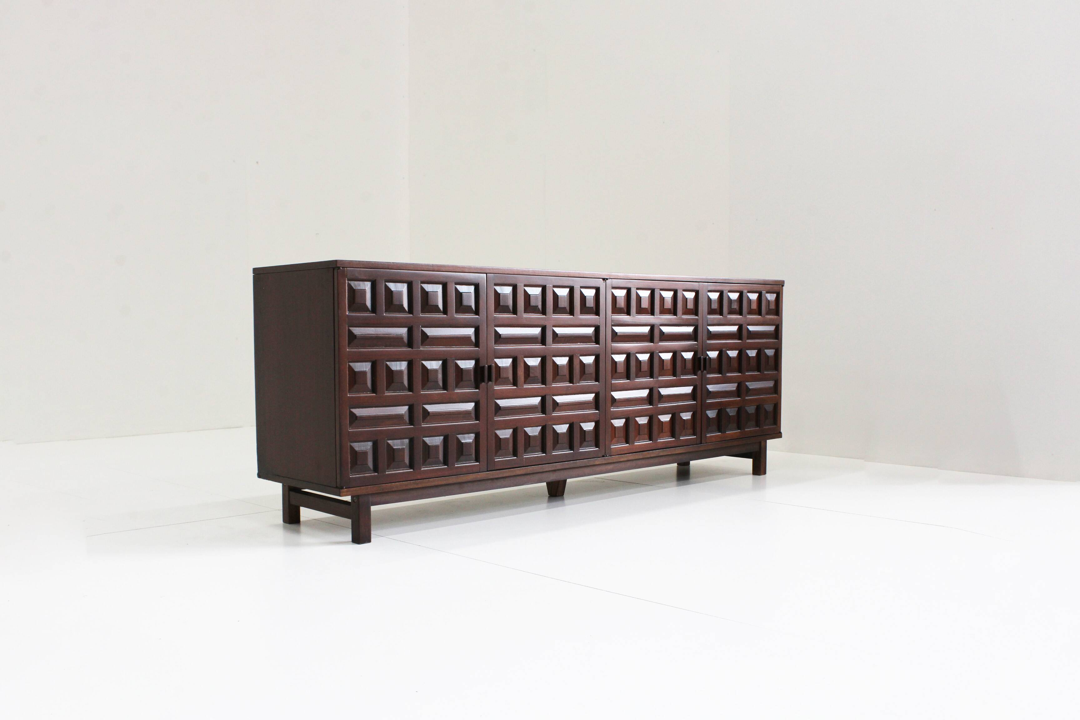 Spanish Brutalist Sideboard Credenza