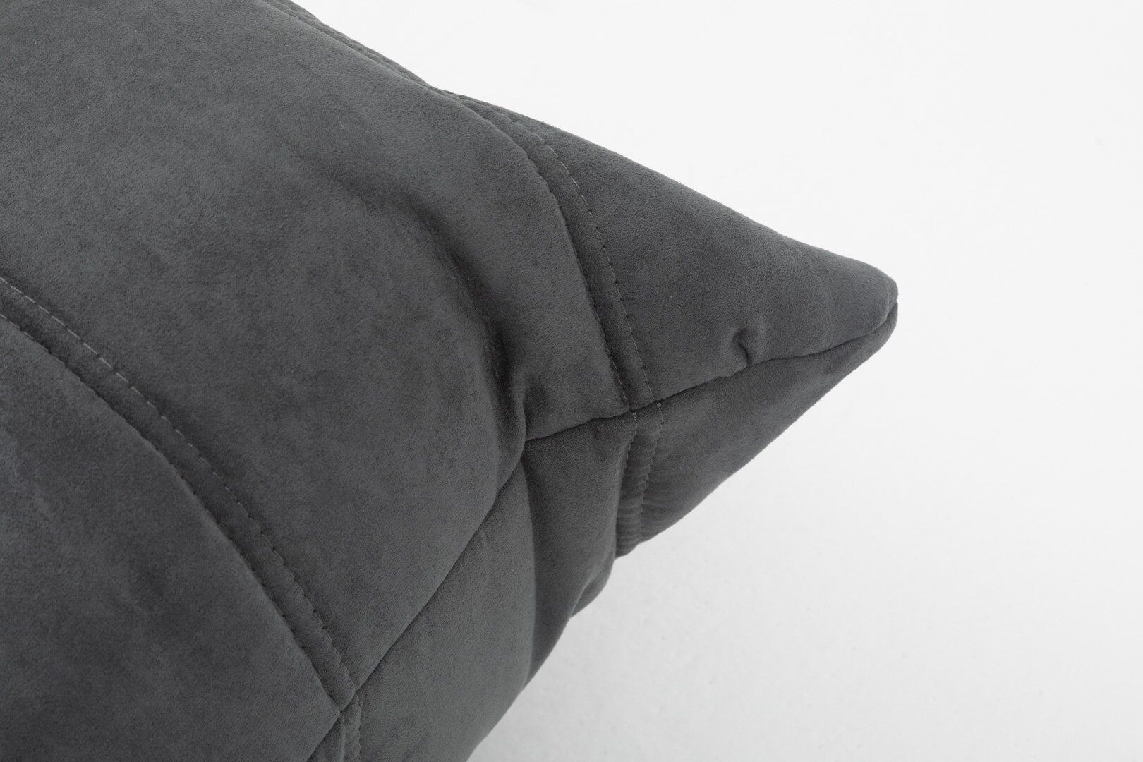 Togo lounge chair and pouf in black fabric by Michel Ducaroy for Ligne Roset, 1973, set of 2
