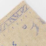 3x12 Blue & Beige Antique Vintage Runner Rug, 80x369Cm SK 23836