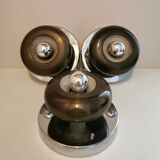 Set of 3 vintage space age sconces 60/70