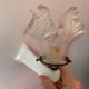 Porcelain wall lamp and art deco glass tulip