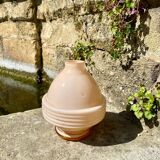 Ancien pied de lampe vase rose