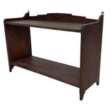 Art Deco wooden wall shelve rack bookshelf in dark wood minimalist
