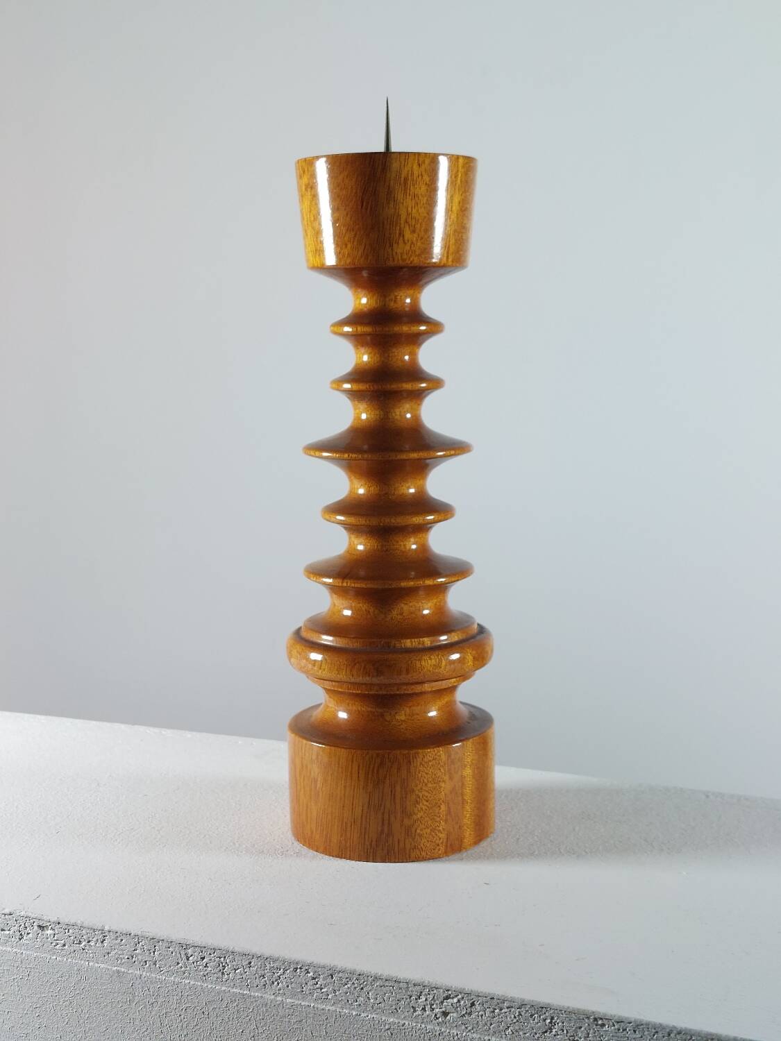 Vintage candle holder in an organic shape from the 1950s.