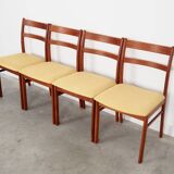 Set of four teak chairs, Danish design, 1970s, production: Denmark