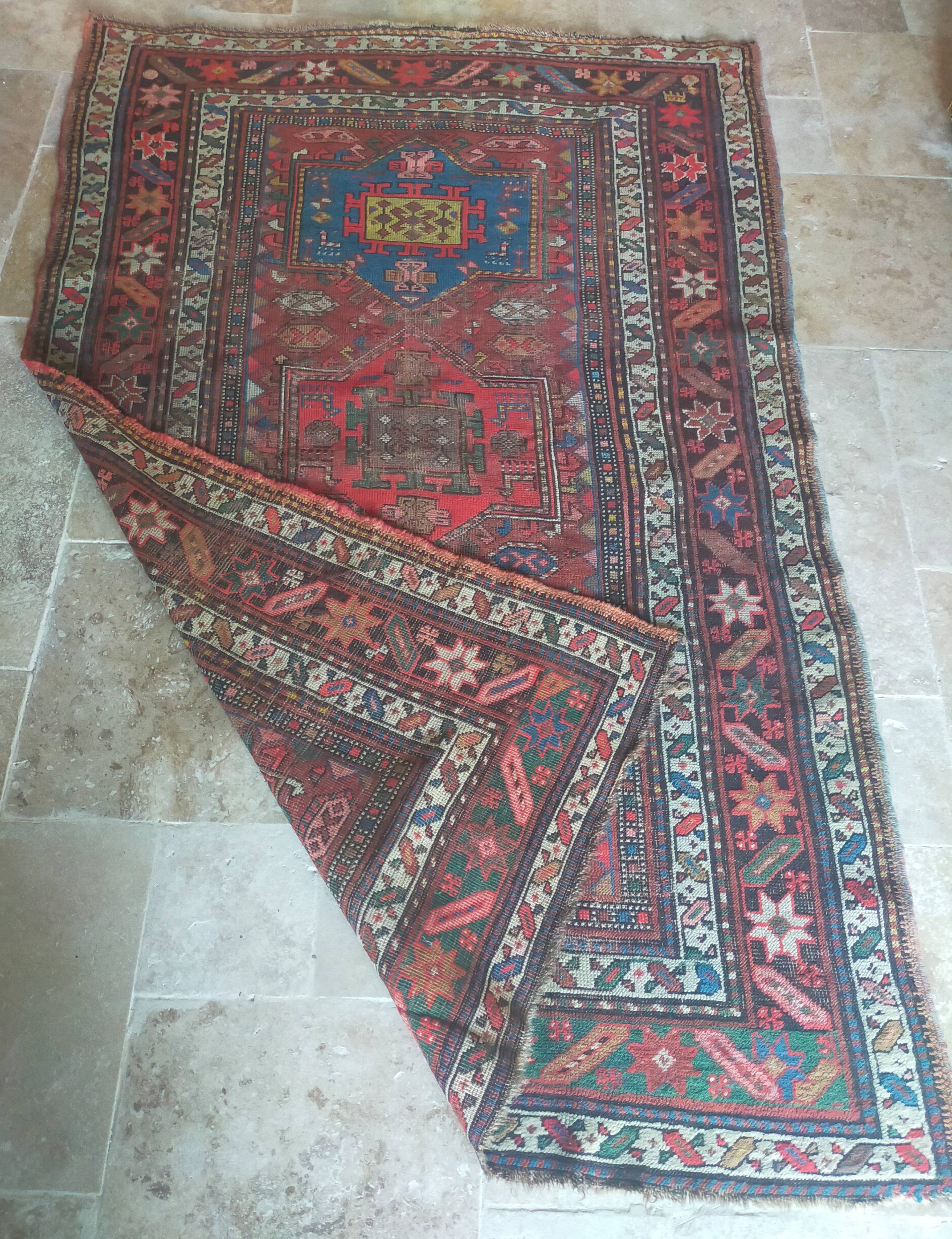 Vintage kilim carpet 197 x 130