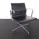Vintage chair by charles eames ea 108 black leather edition vitra denmark