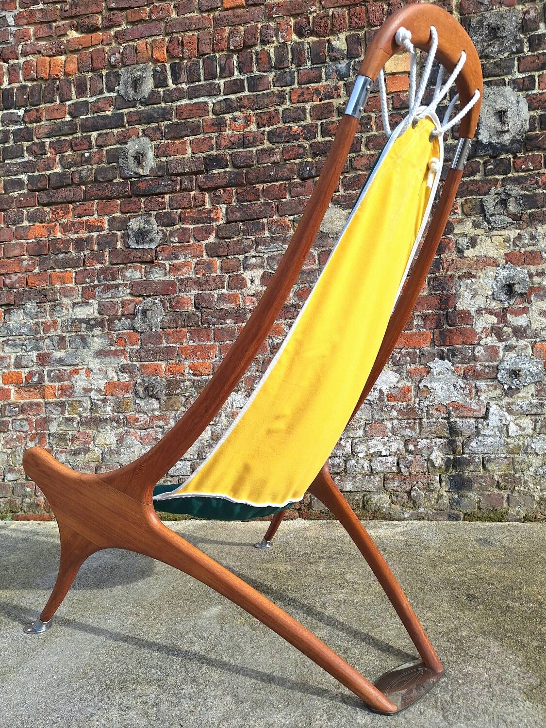 Vintage armchair, old deck chair furniture