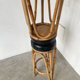 Pair of high rattan stools
