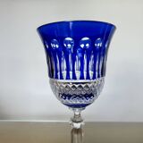 Set of 4 colored crystal wine glasses