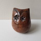 Ceramic owl sculpture, signed Nani in Aix in 1983