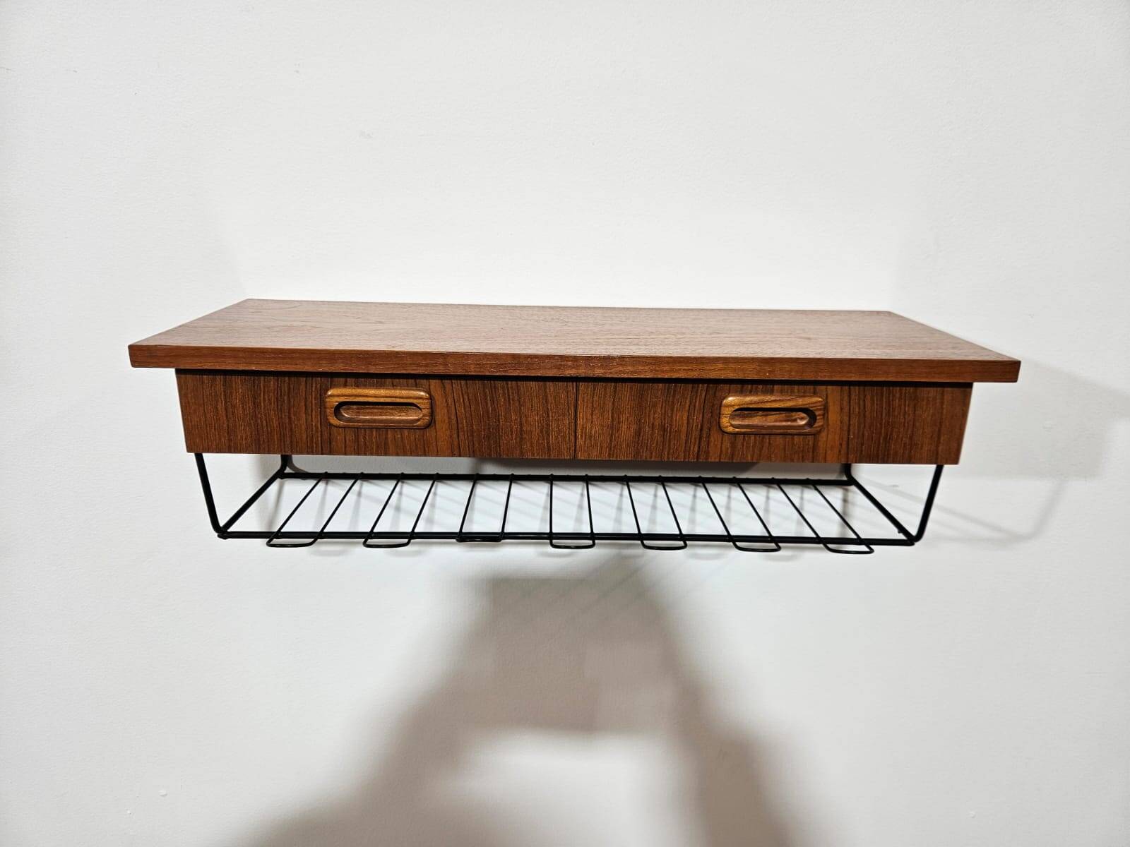 Console table, TEAK shelf, 1960s.